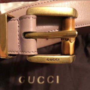 Authentic Leather Bamboo Gucci Belt